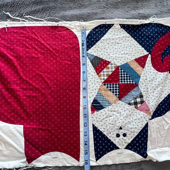 Patchwork Quilt Cats Vintage Cranston Print‎ Quick Sew Panel NOS - Picture 8 of 10